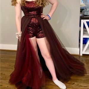 Alisha Hill Size 2 romper with overskirt.